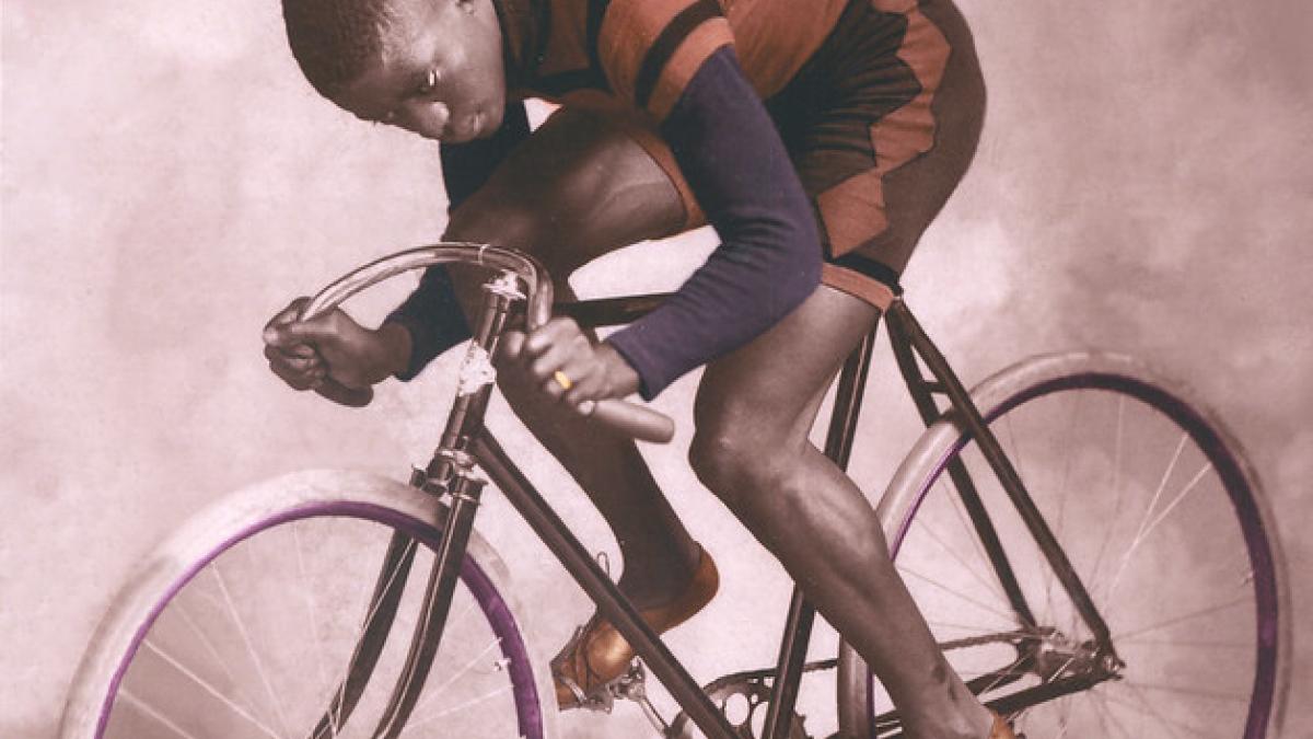 Major Taylor Riding Bike