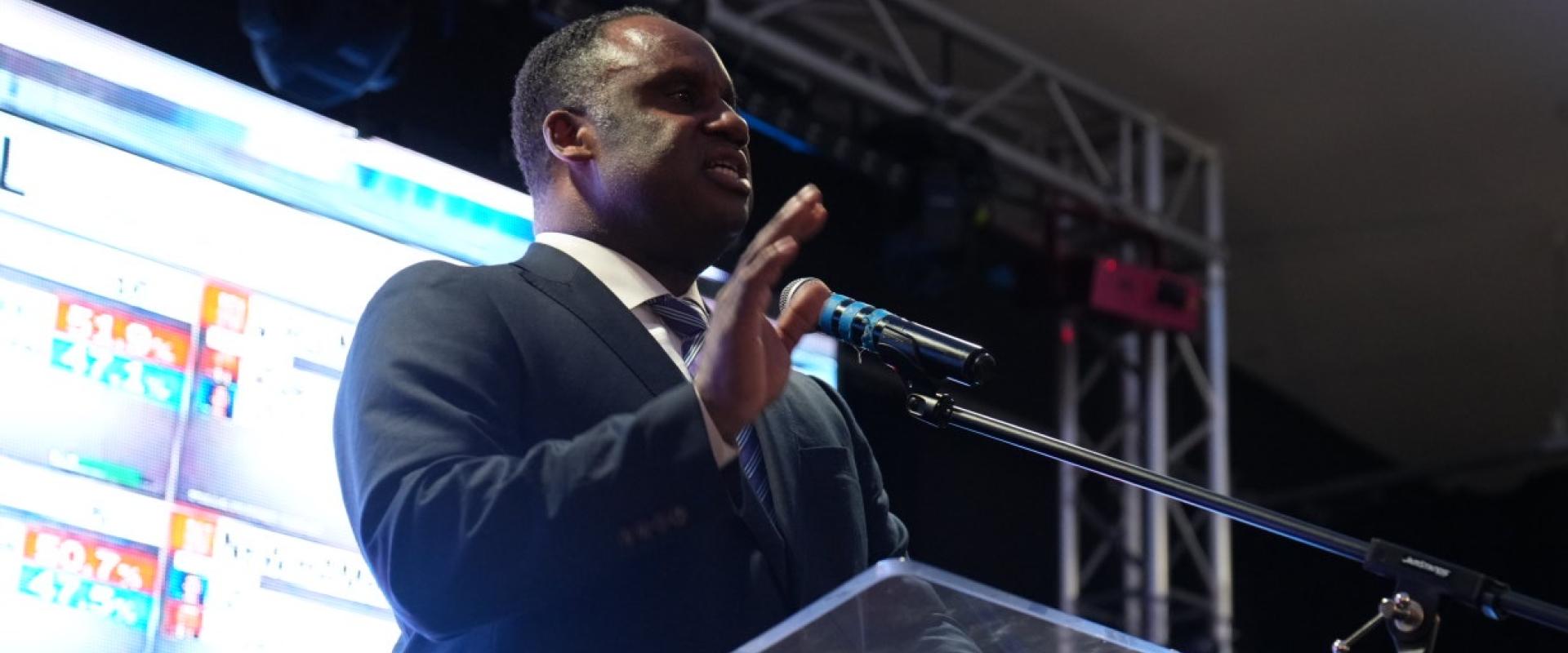 JLJ giving speech