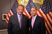 Democratic Leader Hakeem Jeffries and Reverend Jesse L. Jackson
