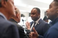 Congressman Jackson at the Leo High School Ribbon Cutting