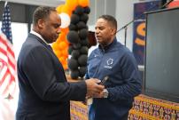 Congressman Jackson at the Leo High School Ribbon Cutting
