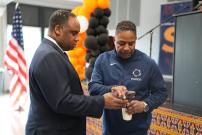 Congressman Jackson at the Leo High School Ribbon Cutting