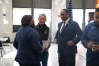 Congressman Jackson at the Leo High School Ribbon Cutting
