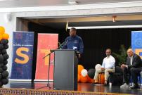 Congressman Jackson at the Leo High School Ribbon Cutting