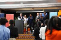 Congressman Jackson at the Leo High School Ribbon Cutting